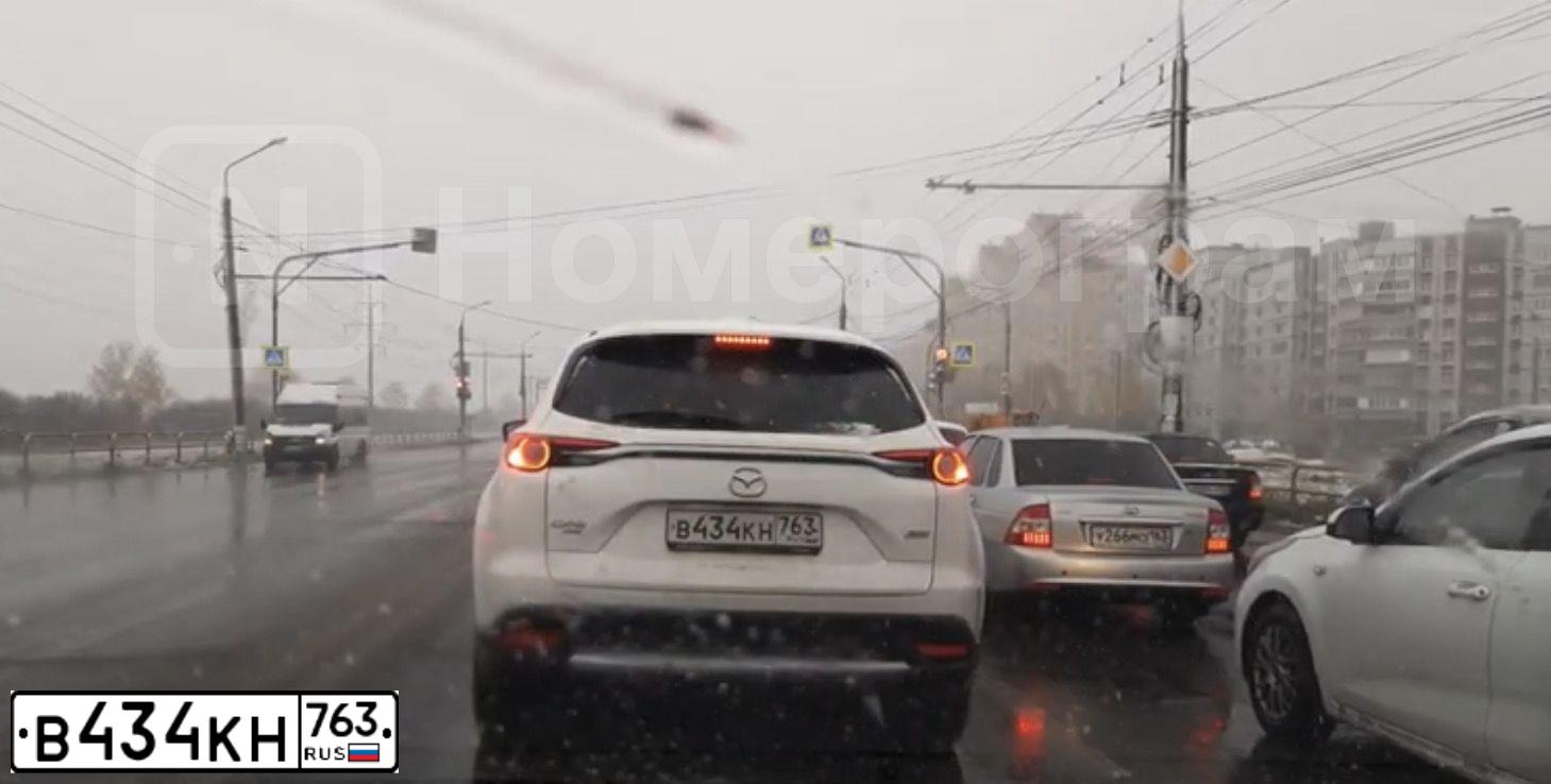 Фото автомобиля MAZDA CX-9, 2018 — госномер В434КН763. Цвет: БЕЛЫЙ ПЕРЛАМУТР