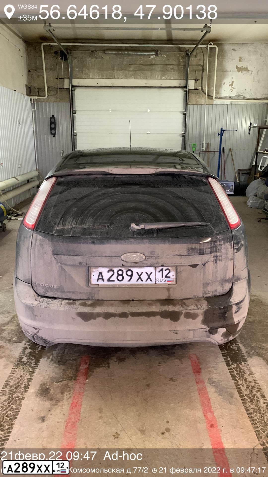 Фото автомобиля FORD FOCUS, 2010 — госномер А289ХХ12. Цвет: ЧЕРНЫЙ