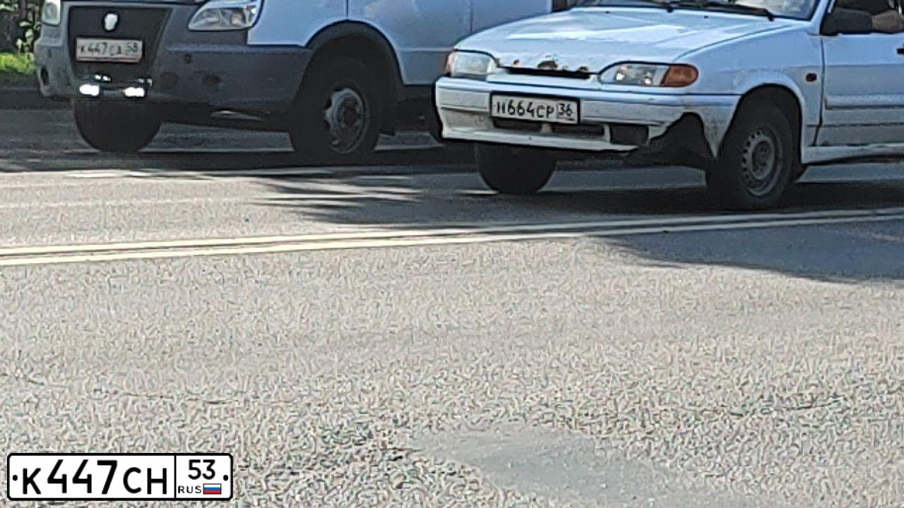 Фото автомобиля LADA 2110, 2007 — госномер К447СН53. Цвет: Средний серо-зеленый мет.