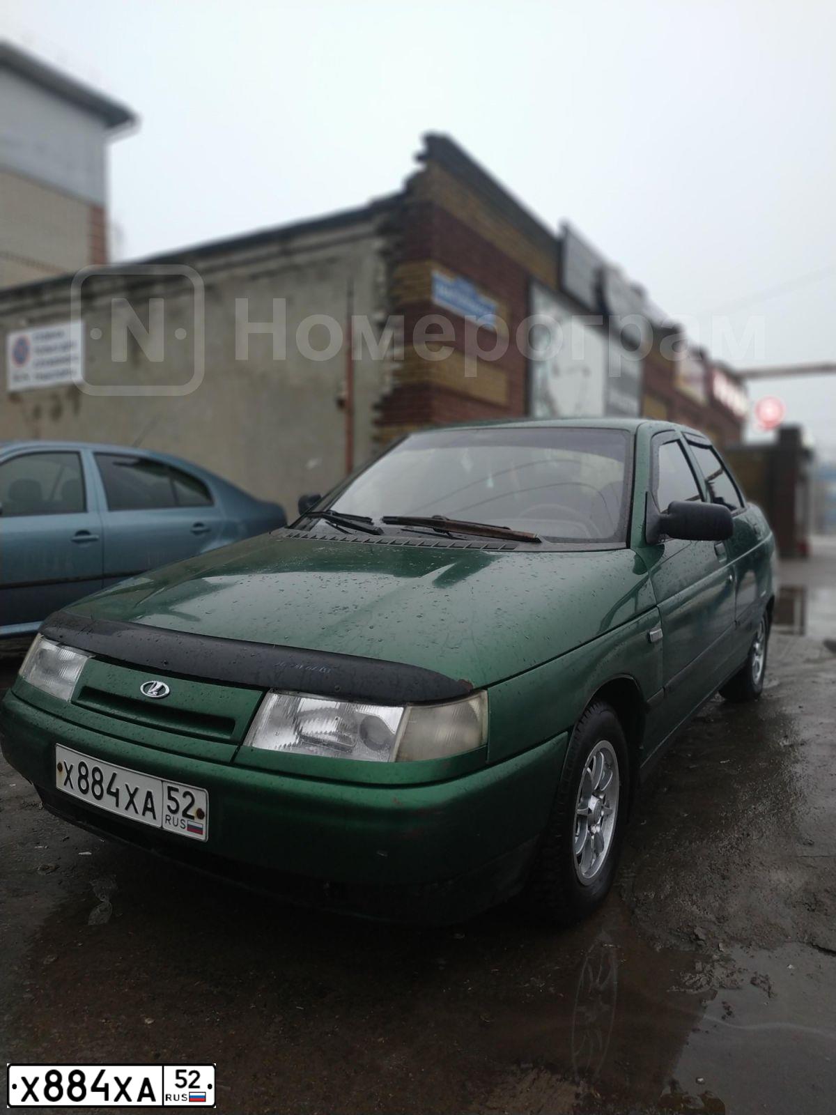 Фото автомобиля LADA 2110 LADA, 2000 — госномер Х884ХА52. Цвет: ЗЕЛЕНЫЙ