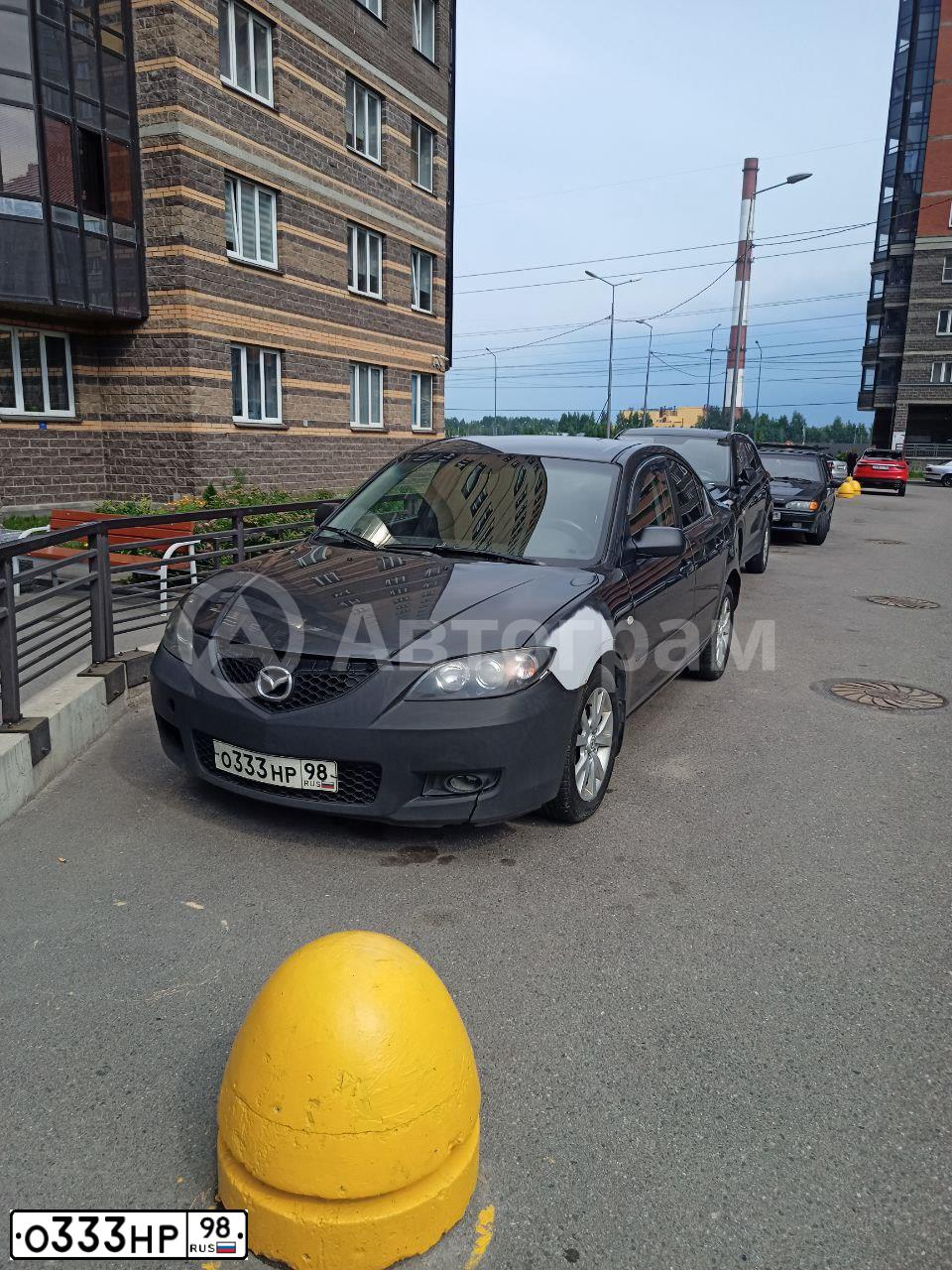 Фото автомобиля MAZDA 3, 2006 — госномер М302ВВ10. Цвет: Серебристый