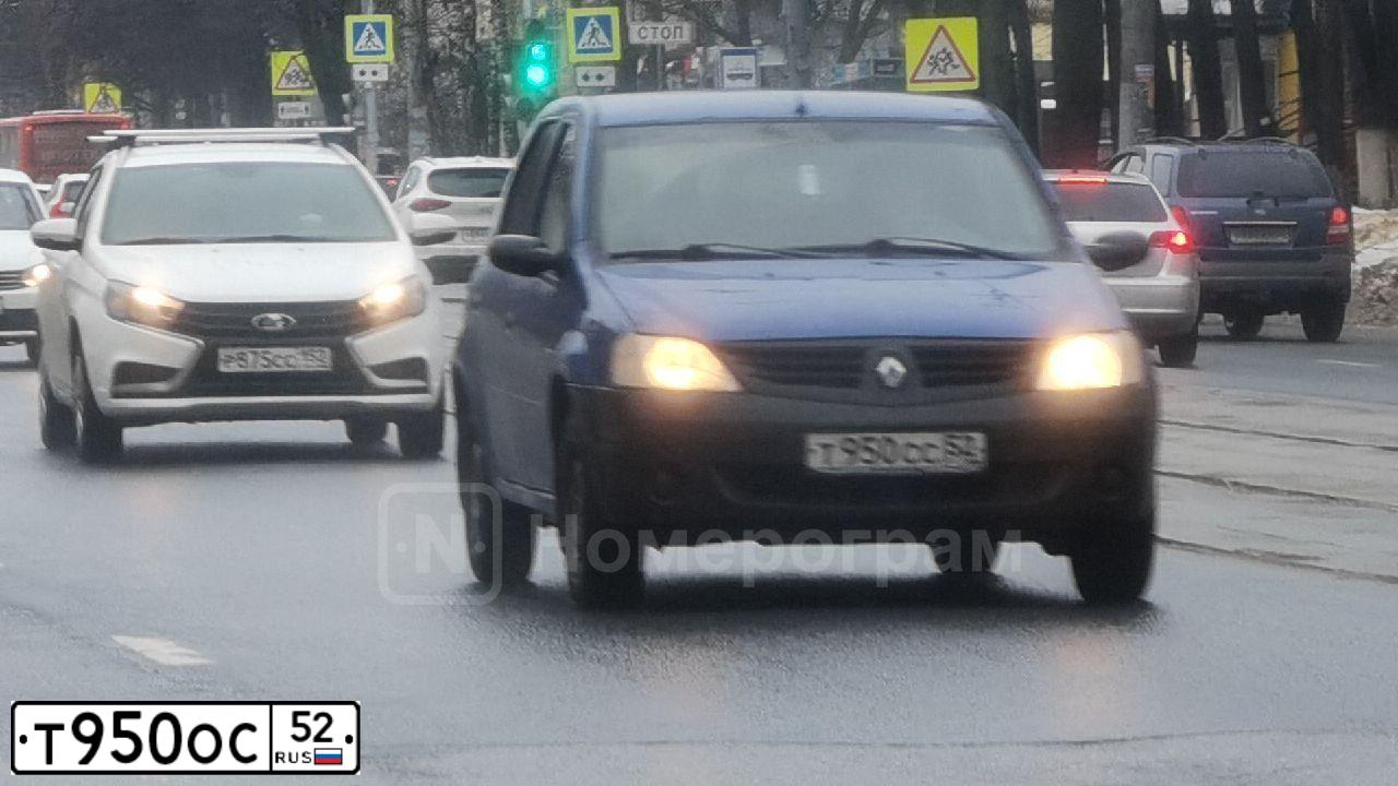 Фото автомобиля NISSAN ALMERA, 2007 — госномер Т950ОС52. Цвет: ЧЕРНЫЙ
