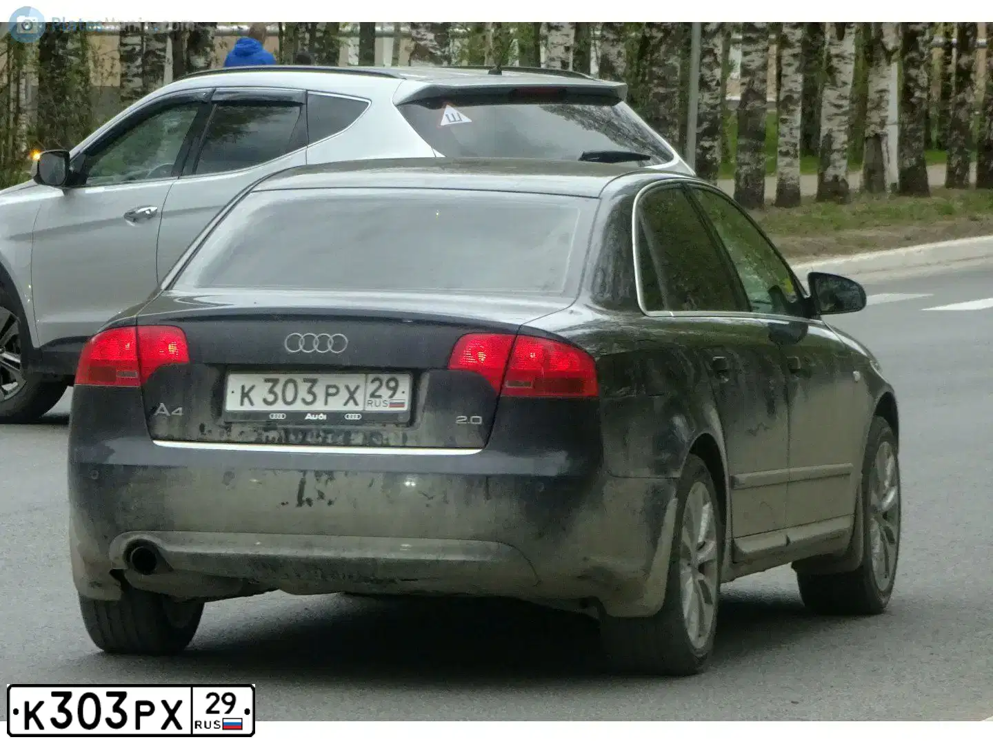 Фото автомобиля AUDI A4, 2007 — госномер О602НР29. Цвет: ЧЕРНЫЙ