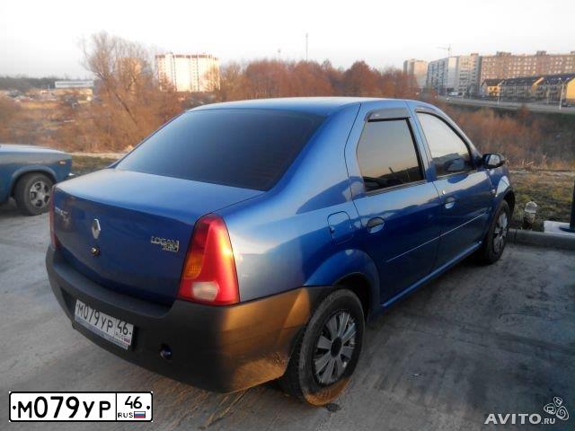 Фото автомобиля RENAULT LOGAN, 2007 — госномер Х336РЕ761. Цвет: синий