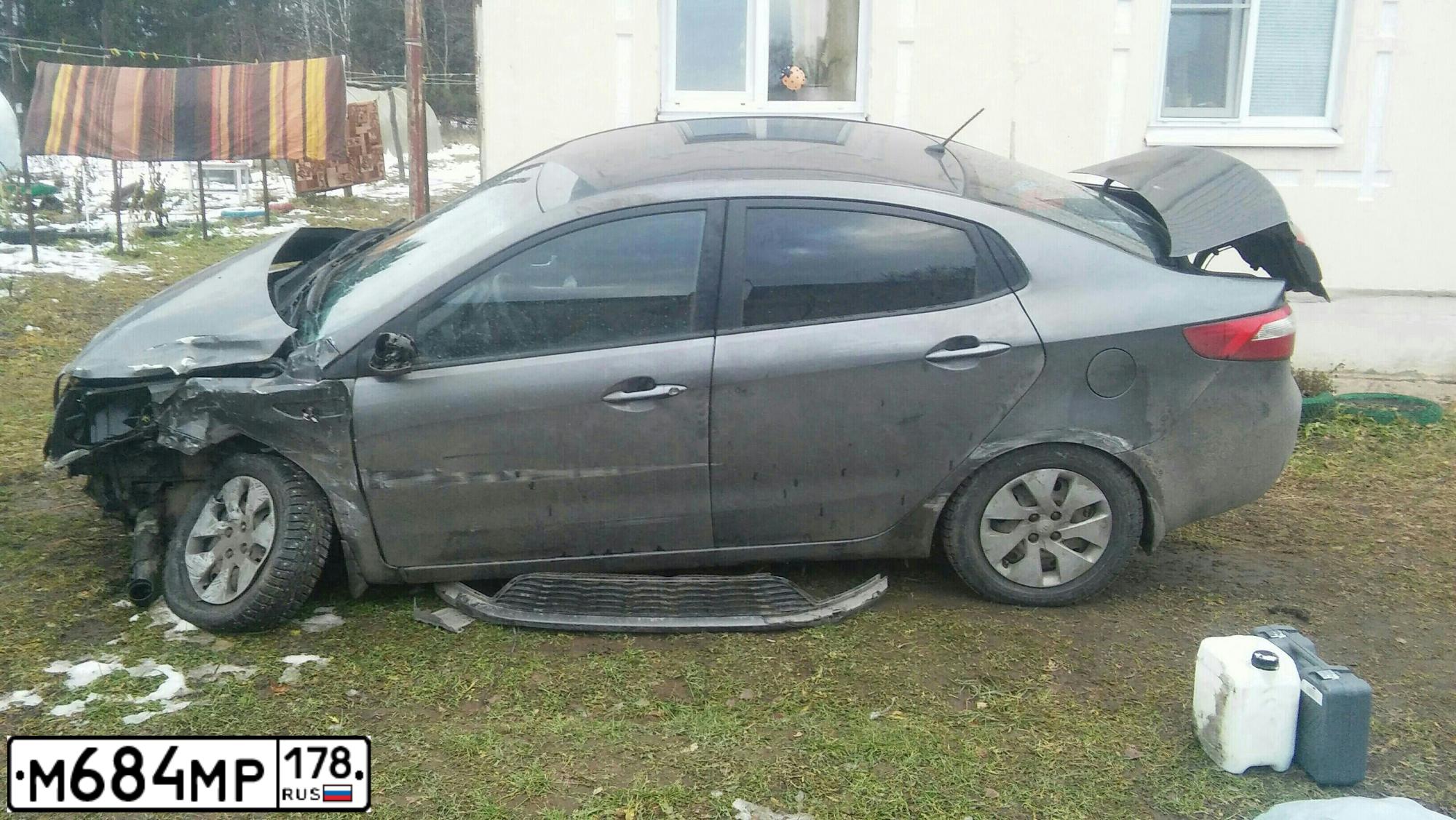 Фото автомобиля KIA RIO, 2014 — госномер У808СС69. Цвет: СЕРЫЙ