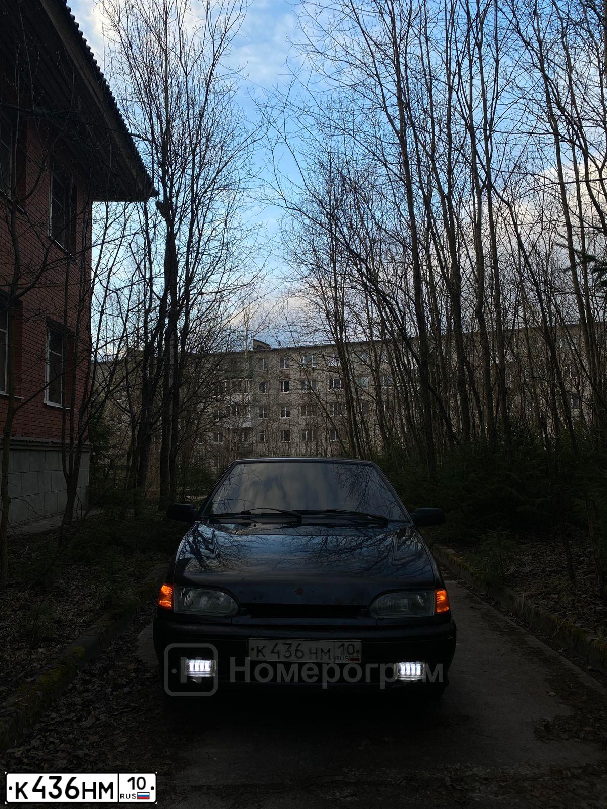 Фото автомобиля LADA 2114 SAMARA, 2010 — госномер К436НМ10. Цвет: Сине-Черный