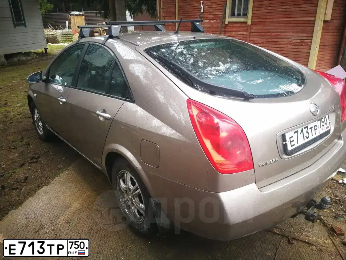 Фото автомобиля NISSAN PRIMERA, 2007 — госномер Е713ТР750. Цвет: БЕЖЕВЫЙ