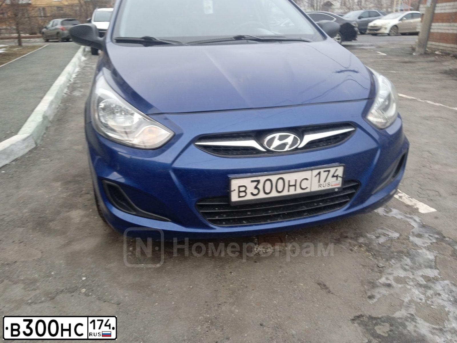 Фото автомобиля HYUNDAI SOLARIS, 2011 — госномер М403НК45. Цвет: Темно-синий
