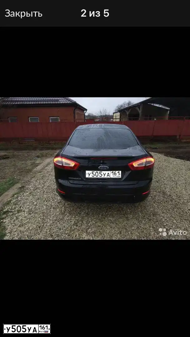 Фото автомобиля FORD MONDEO, 2011 — госномер У505УА161. Цвет: ЧЕРНЫЙ