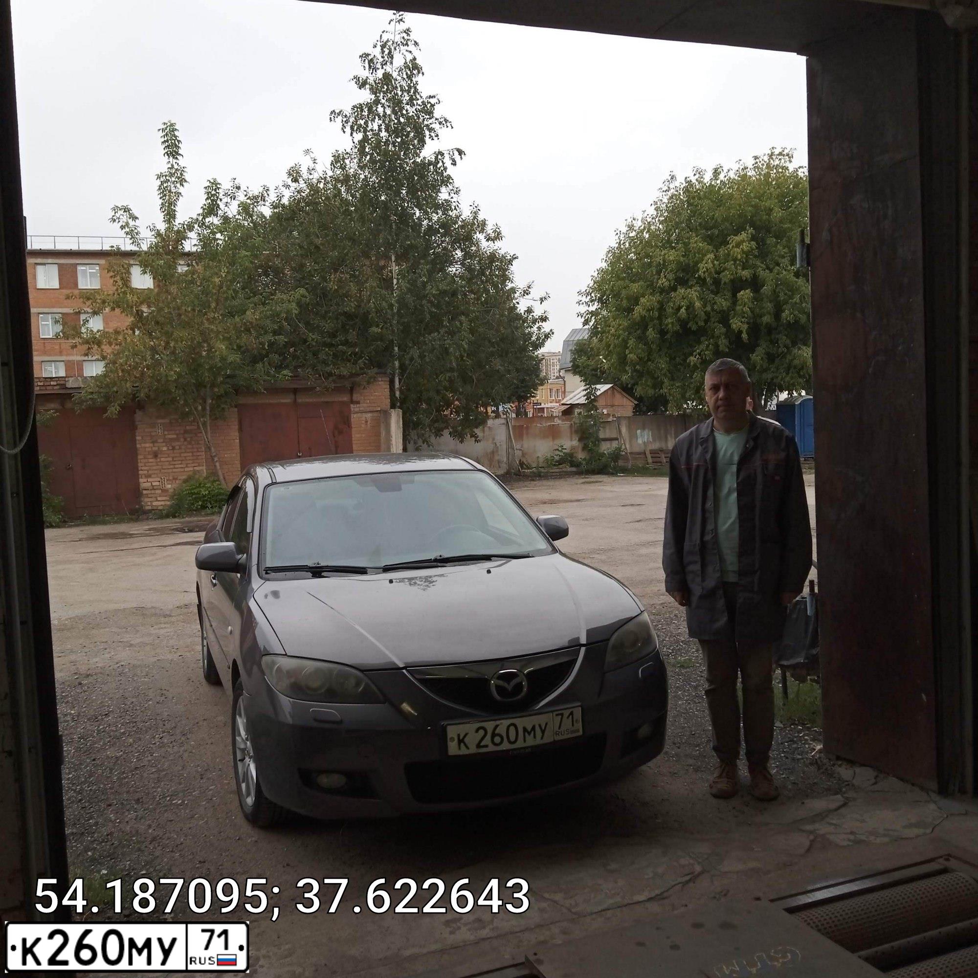 Фото автомобиля MAZDA A 3, 2008 — госномер О077НА761. Цвет: СЕРЫЙ