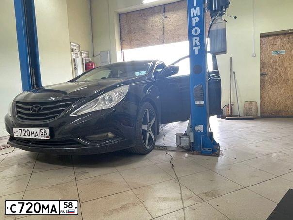 Фото автомобиля HYUNDAI SONATA, 2011 — госномер С720МА58. Цвет: ЧЕРНЫЙ