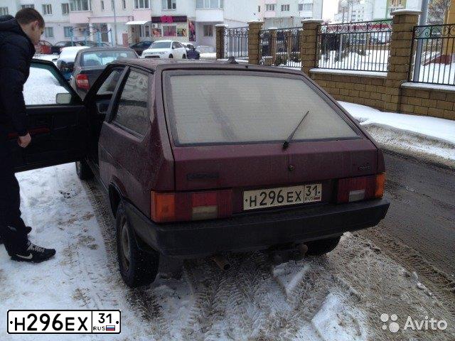 Фото автомобиля LADA 2108 SAMARA, 1994 — госномер Т013АР31. Цвет: ВИШНЯ