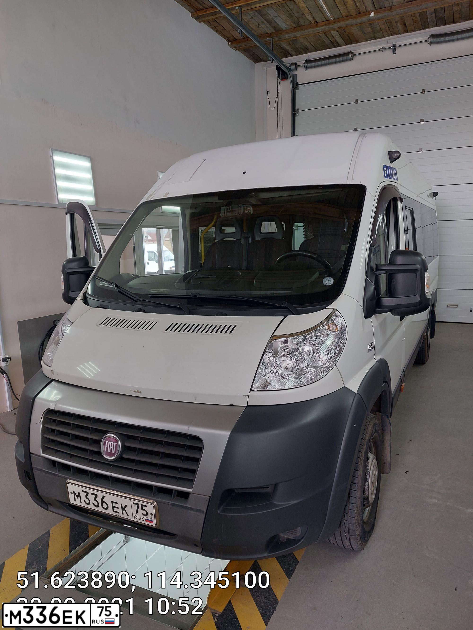 Фото автомобиля FIAT DUCATO, 2013 — госномер М336ЕК75. Цвет: БЕЛЫЙ