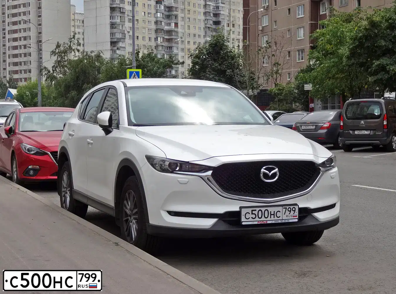 Фото автомобиля MAZDA CX-5, 2019 — госномер Р414УР40. Цвет: БЕЛЫЙ ПЕРЛАМУТР