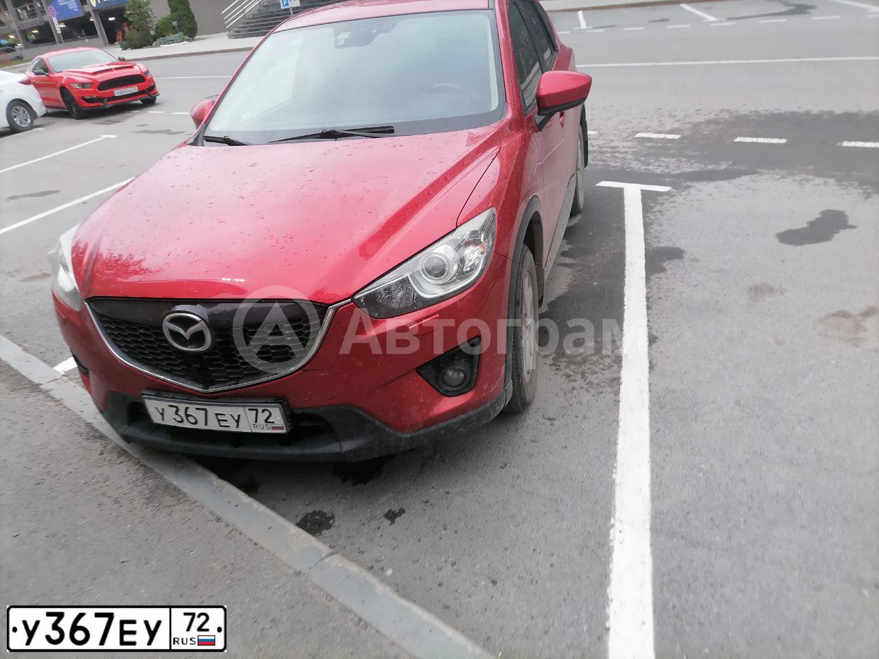 Фото автомобиля MAZDA CX-5, 2014 — госномер У367ЕУ72. Цвет: Красный