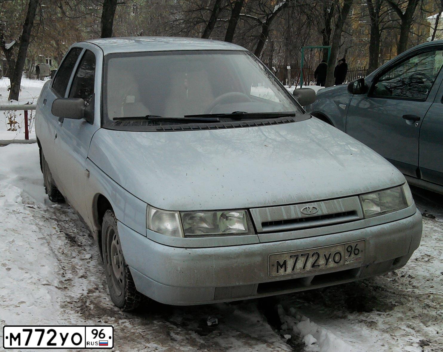 Фото автомобиля LADA 2110, 2002 — госномер М772УО96. Цвет: СЕРО-ГОЛУБОЙ