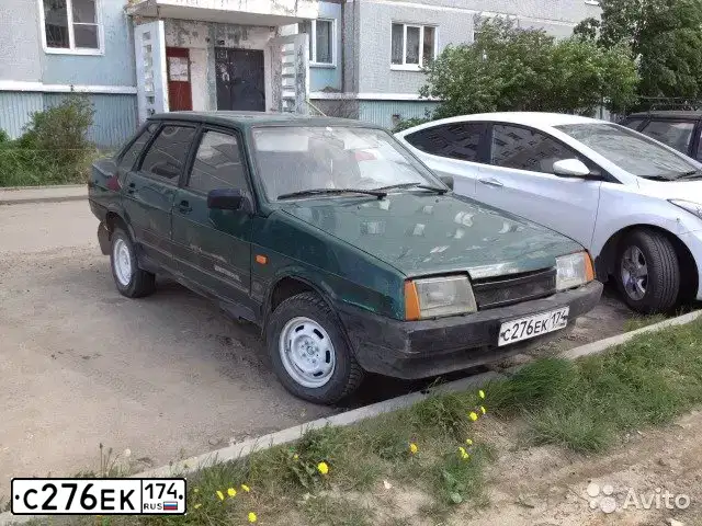 Фото автомобиля LADA 2109 SAMARA, 1996 — госномер С276ЕК174. Цвет: Темно-зеленый