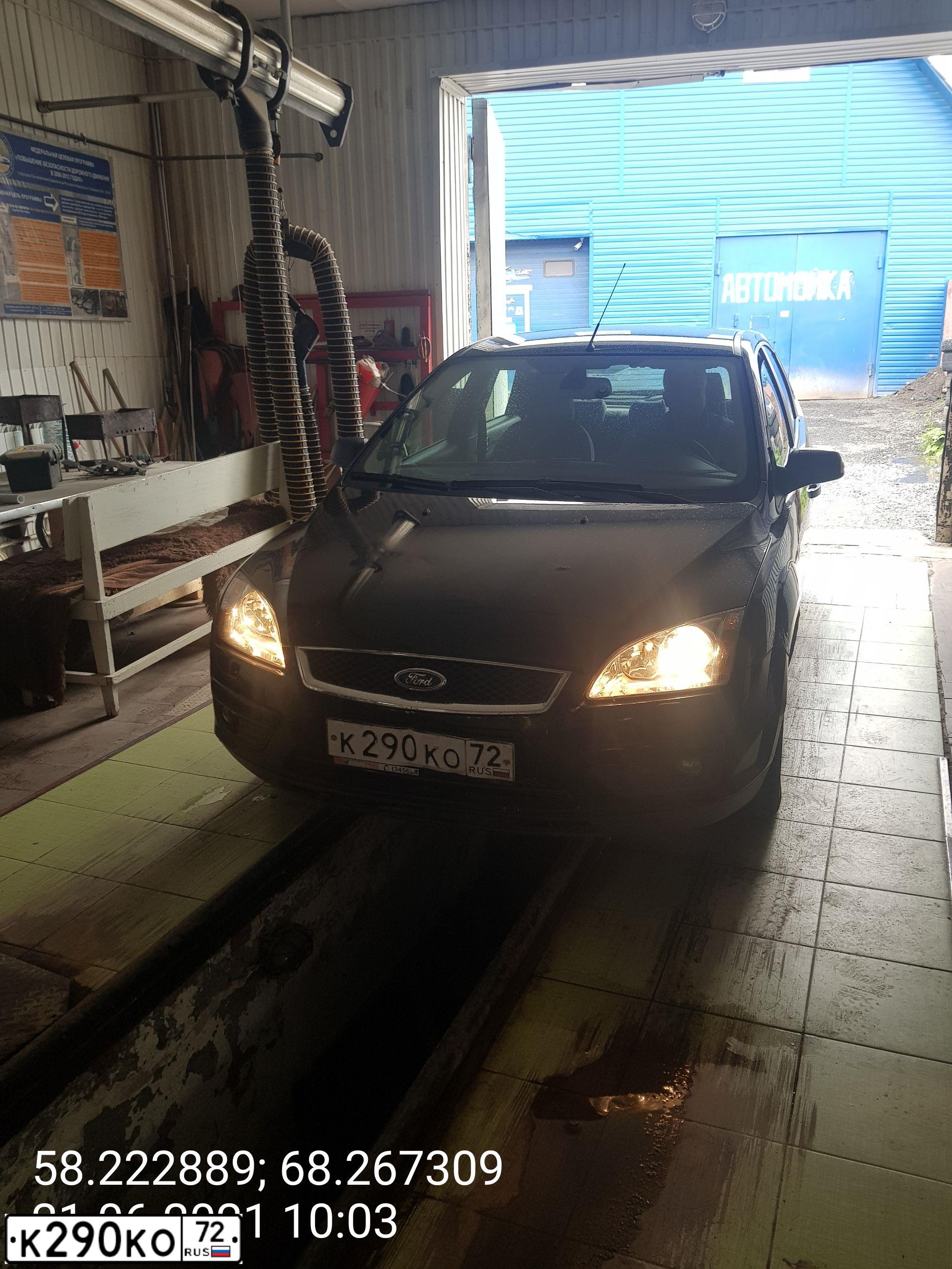 Фото автомобиля FORD FOCUS, 2007 — госномер К290КО72. Цвет: ЧЕРНЫЙ