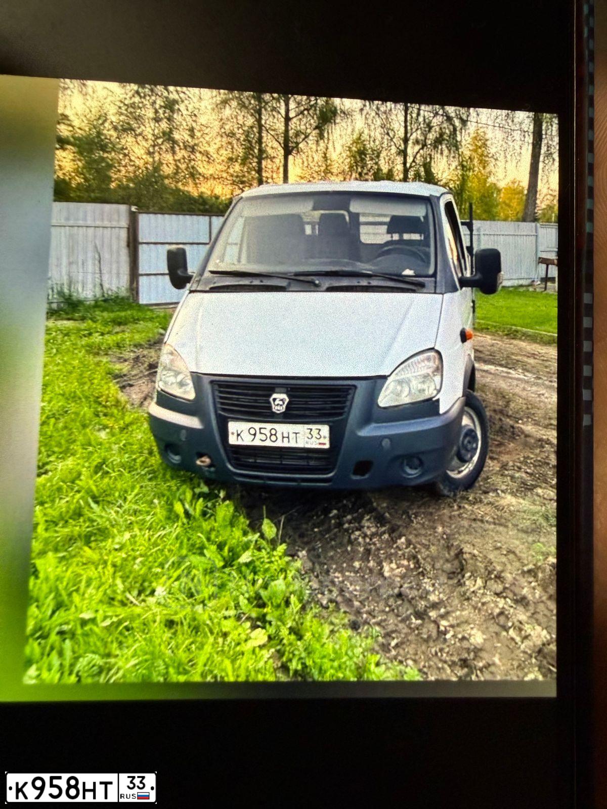 Фото автомобиля GAZ 3302 EL, 2014 — госномер К958НТ33. Цвет: БЕЛЫЙ
