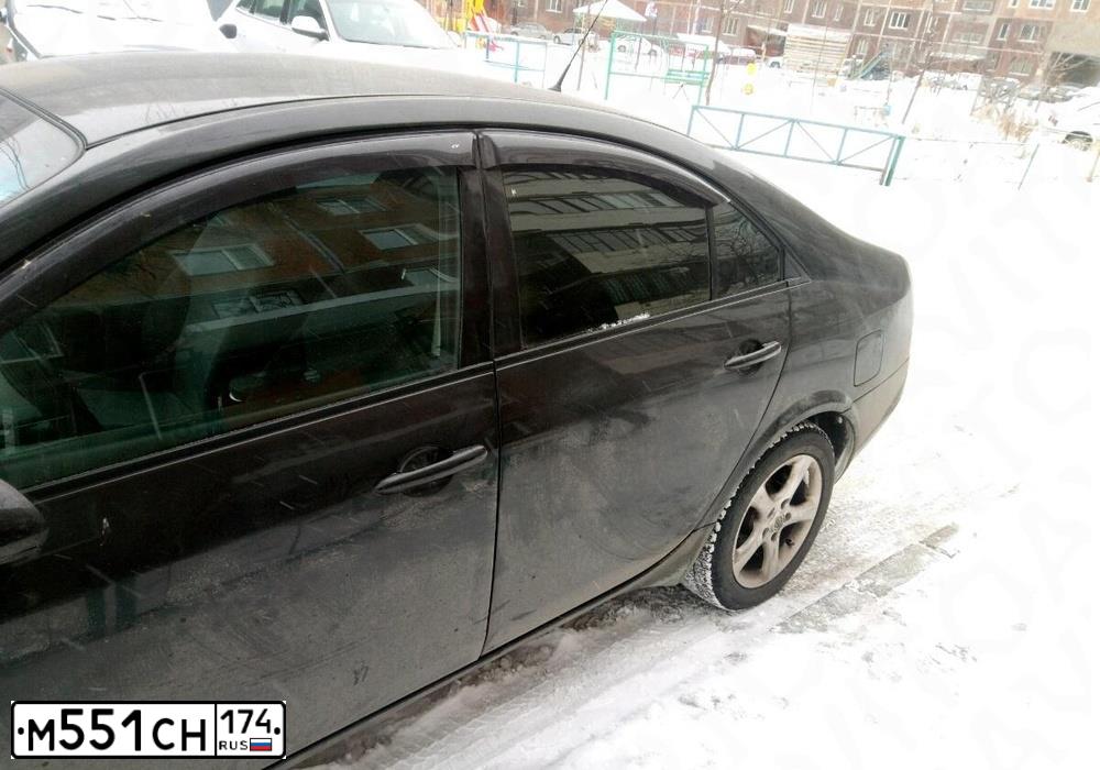 Фото автомобиля NISSAN PRIMERA, 2006 — госномер М551СН174. Цвет: ЧЕРНЫЙ
