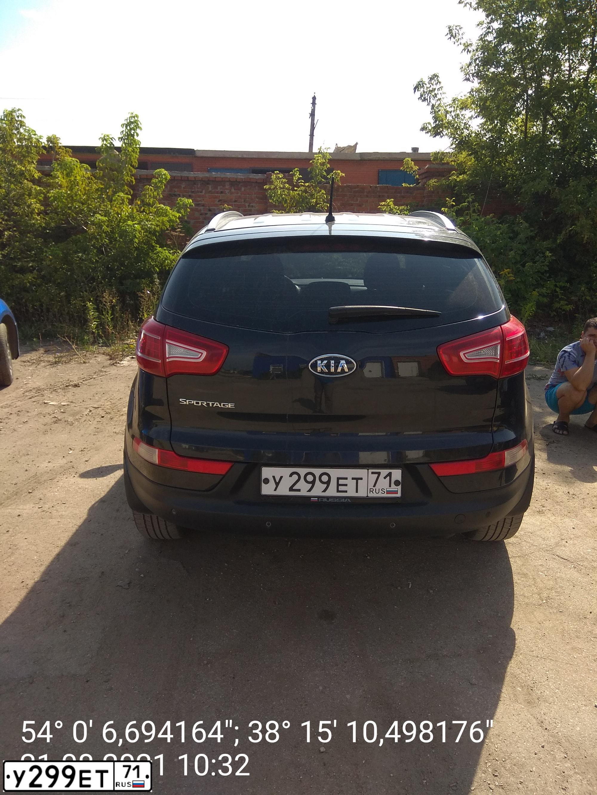 Фото автомобиля KIA SPORTAGE, 2010 — госномер У299ЕТ71. Цвет: ЧЕРНЫЙ ПЕРЛАМУТР