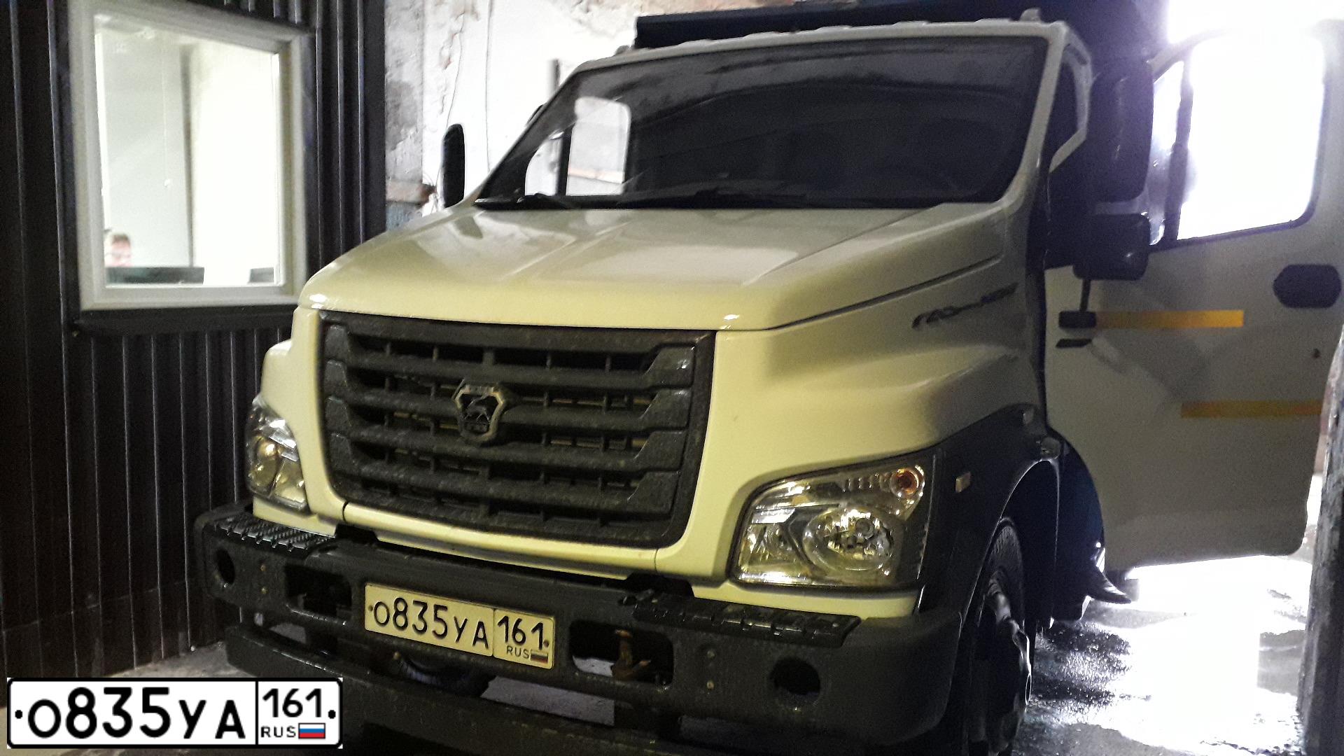 Фото автомобиля ГАЗ ГАЗ-САЗ 2507, 2015 — госномер О835УА161. Цвет: Белый