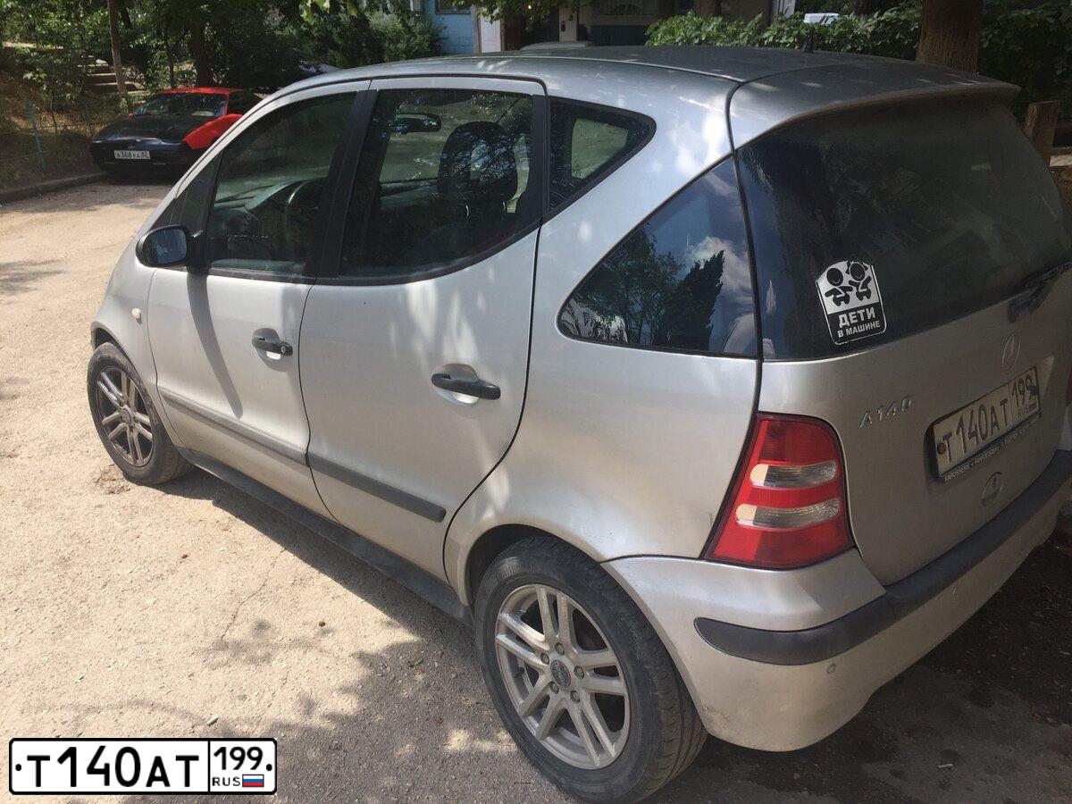 Фото автомобиля MERCEDES A-KLASSE, 2002 — госномер А480УО92. Цвет: СТАЛЬНОЙ