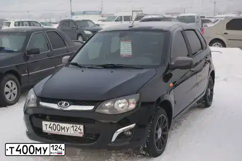 Фото автомобиля LADA 2192 KALINA, 2015 — госномер Н667ТТ124. Цвет: ЧЕРНЫЙ