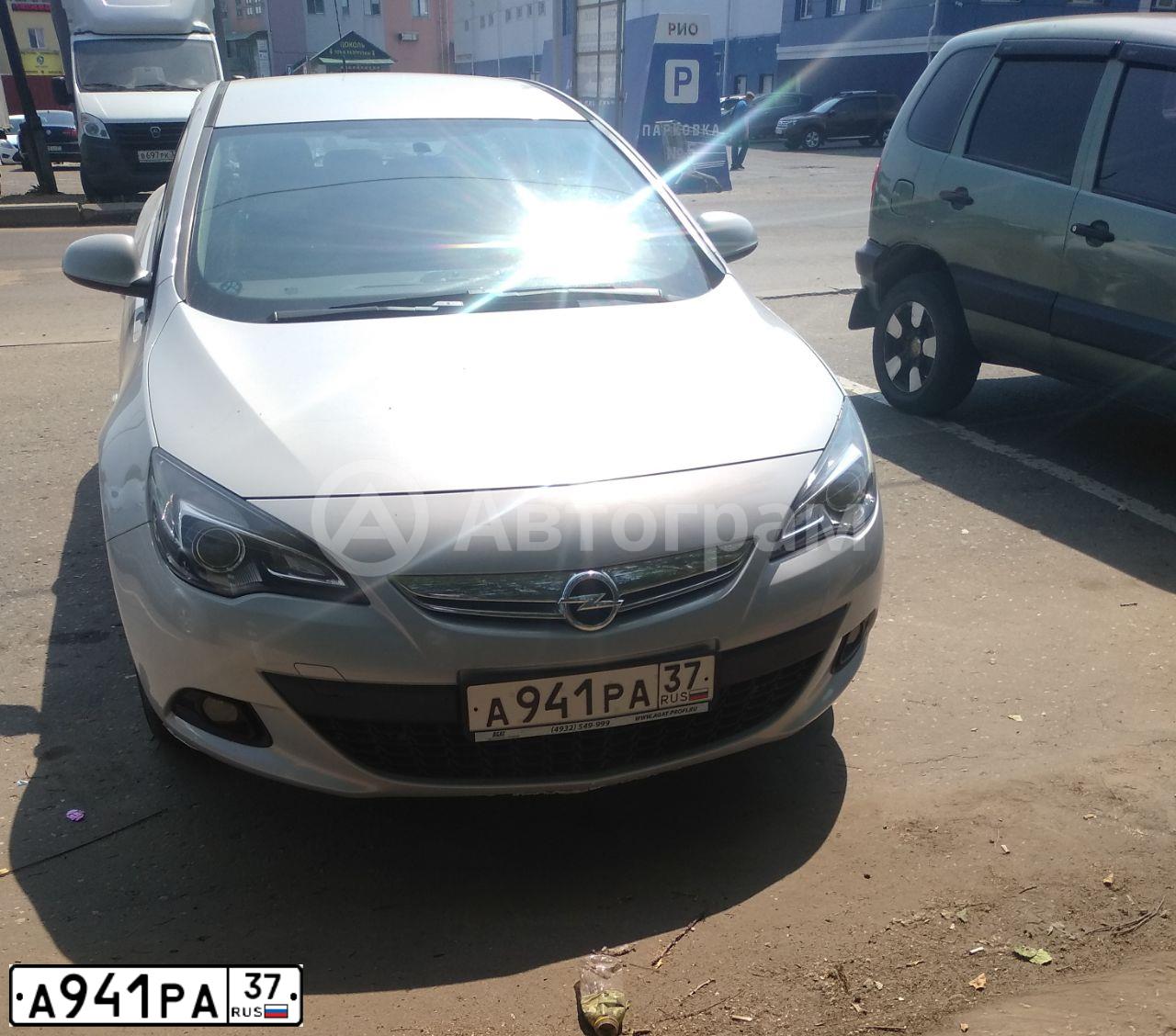 Фото автомобиля OPEL ASTRA, 2012 — госномер А941РА37. Цвет: БЕЛЫЙ