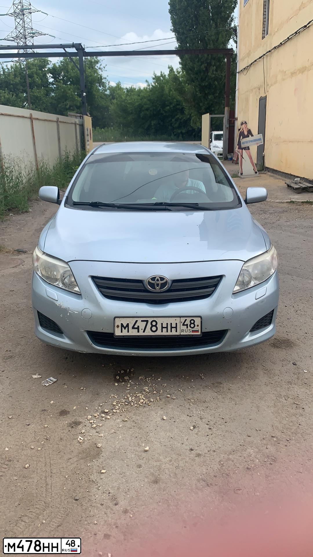 Фото автомобиля TOYOTA COROLLA, 2008 — госномер М478НН48. Цвет: СВЕТЛО-ГОЛУБОЙ