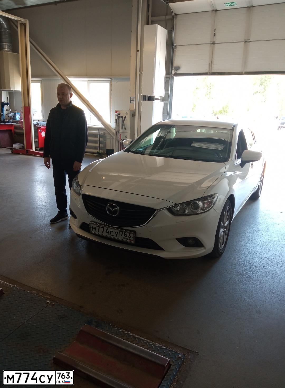 Фото автомобиля MAZDA 6, 2013 — госномер М774СУ763. Цвет: БЕЛЫЙ