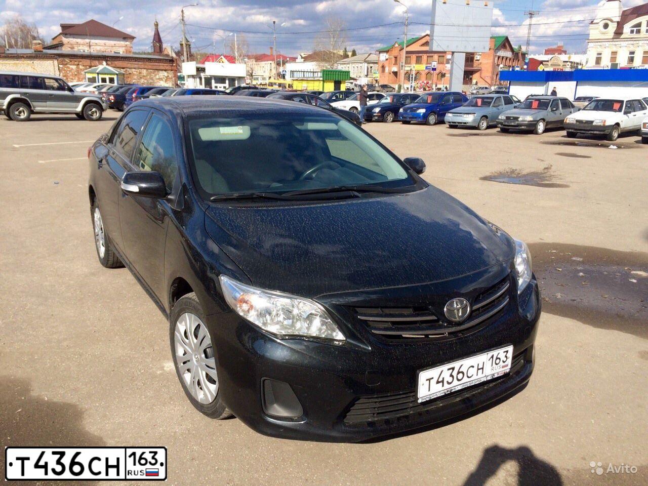 Фото автомобиля TOYOTA COROLLA, 2011 — госномер Е848МЕ73. Цвет: ЧЕРНЫЙ