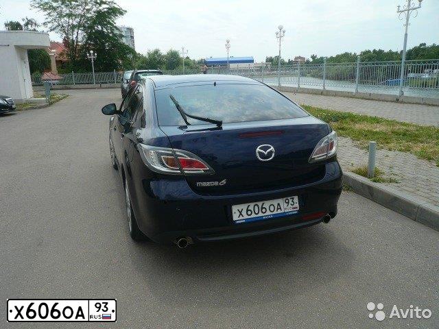 Фото автомобиля MAZDA 6, 2008 — госномер Х606ОА93. Цвет: ТЕМНО-СИНИЙ