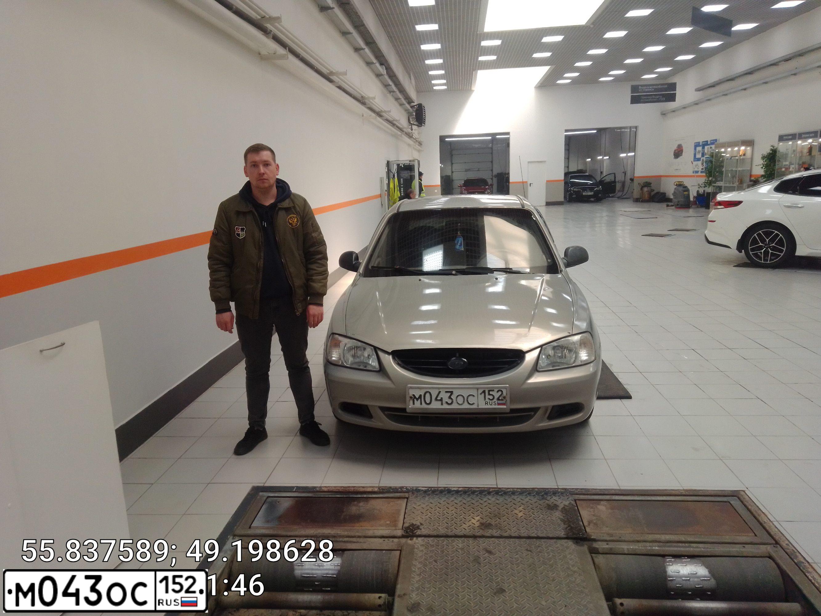 Фото автомобиля TAGAZ ACCENT, 2008 — госномер О437ХЕ716. Цвет: СВЕТЛО-БЕЖЕВЫЙ