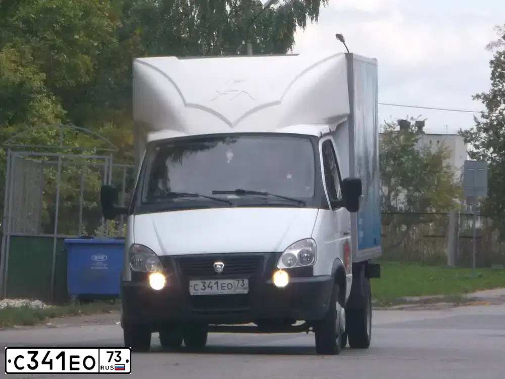 Фото автомобиля GAZ 3302 EL, 2011 — госномер С341ЕО73. Цвет: БЕЛЫЙ
