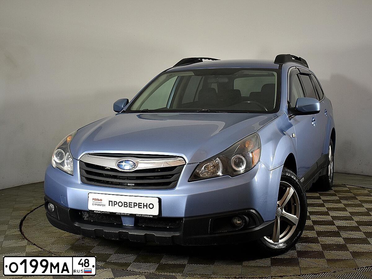 Фото автомобиля SUBARU OUTBACK, 2010 — госномер М982ЕЕ198. Цвет: голубой