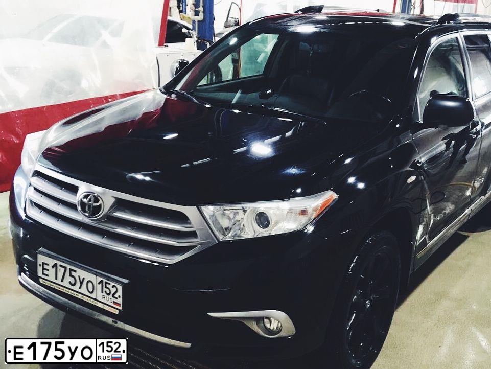 Фото автомобиля TOYOTA HIGHLANDER, 2011 — госномер Н772НН152. Цвет: ЧЕРНЫЙ