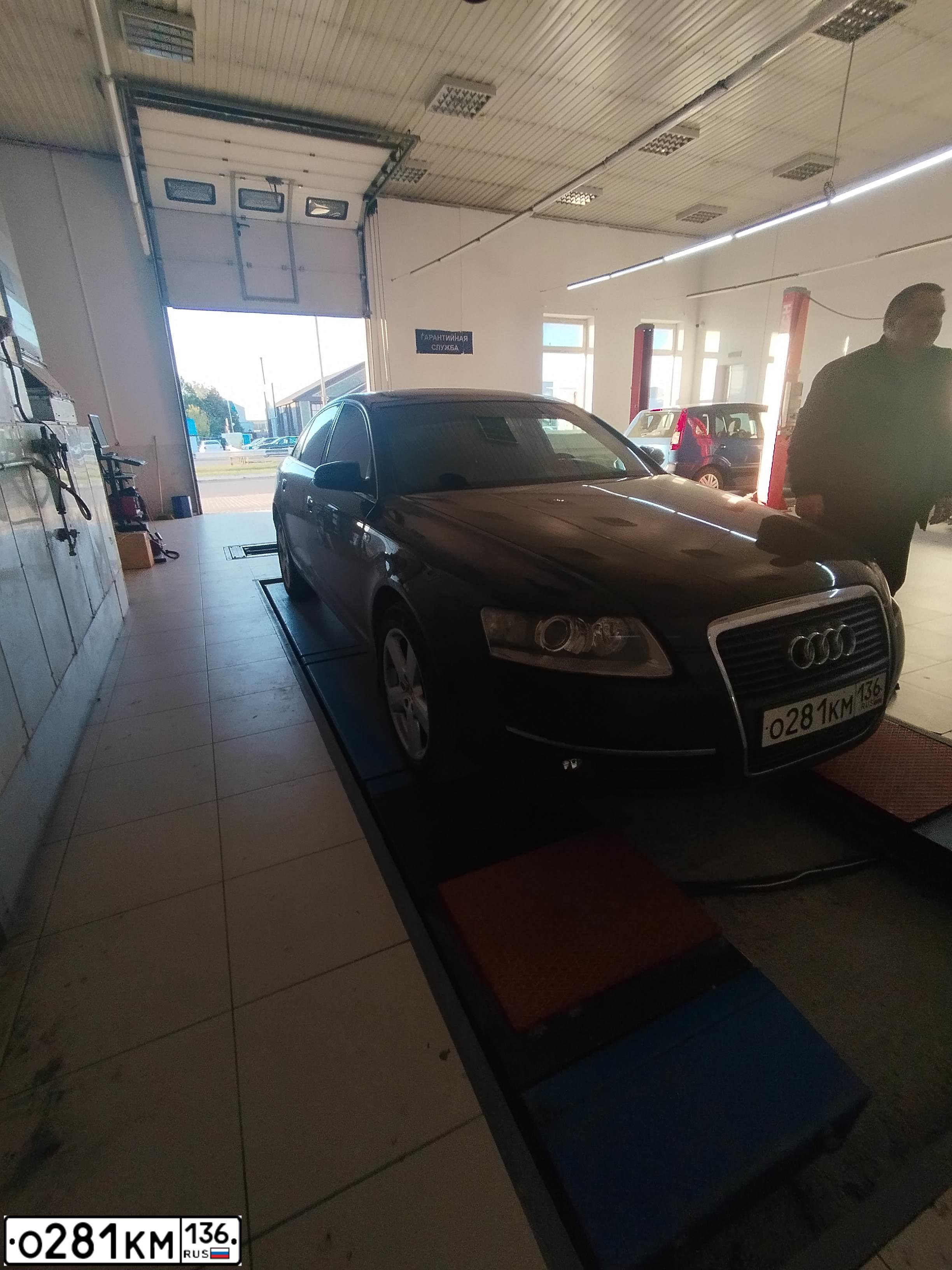 Фото автомобиля AUDI A6, 2008 — госномер О281КМ136. Цвет: ЧЕРНЫЙ