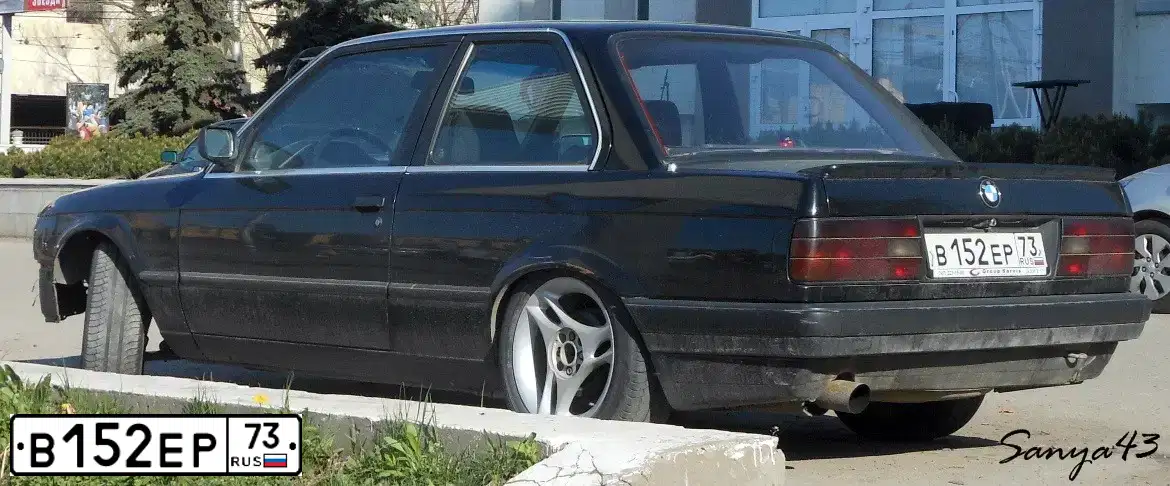 Фото автомобиля BMW SERIE 3, 1990 — госномер Х734УР63. Цвет: ЧЕРНЫЙ