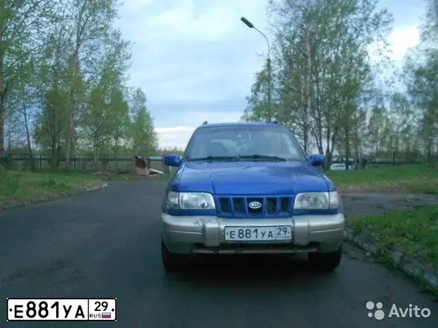 Фото автомобиля KIA SPORTAGE, 2003 — госномер М955КЕ29. Цвет: СИНИЙ