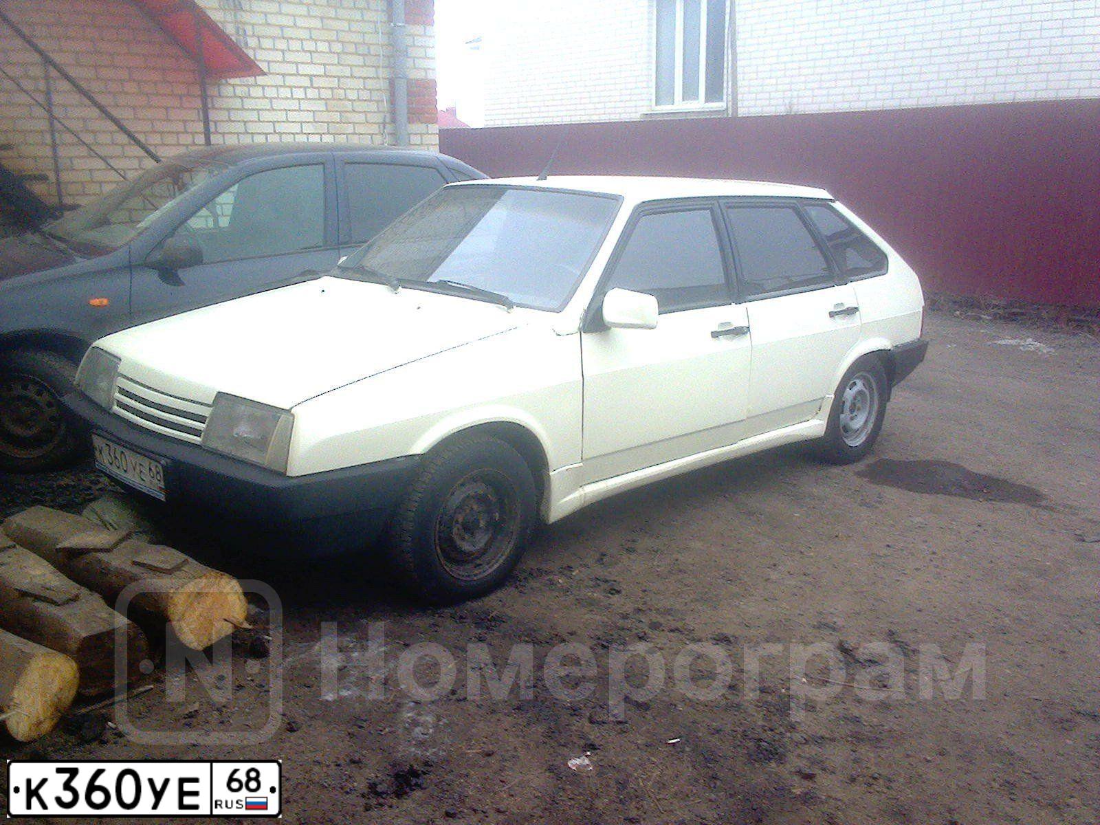 Фото автомобиля VAZ 2109 SAMARA, 1998 — госномер К360УЕ68. Цвет: БЕЛЫЙ