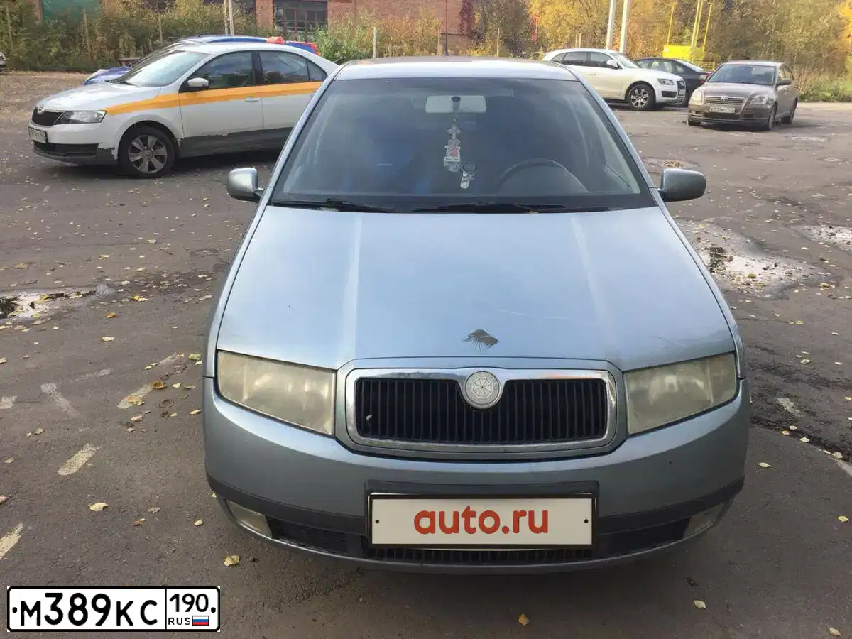 Фото автомобиля SKODA FABIA, 2002 — госномер М730УВ67. Цвет: Серый