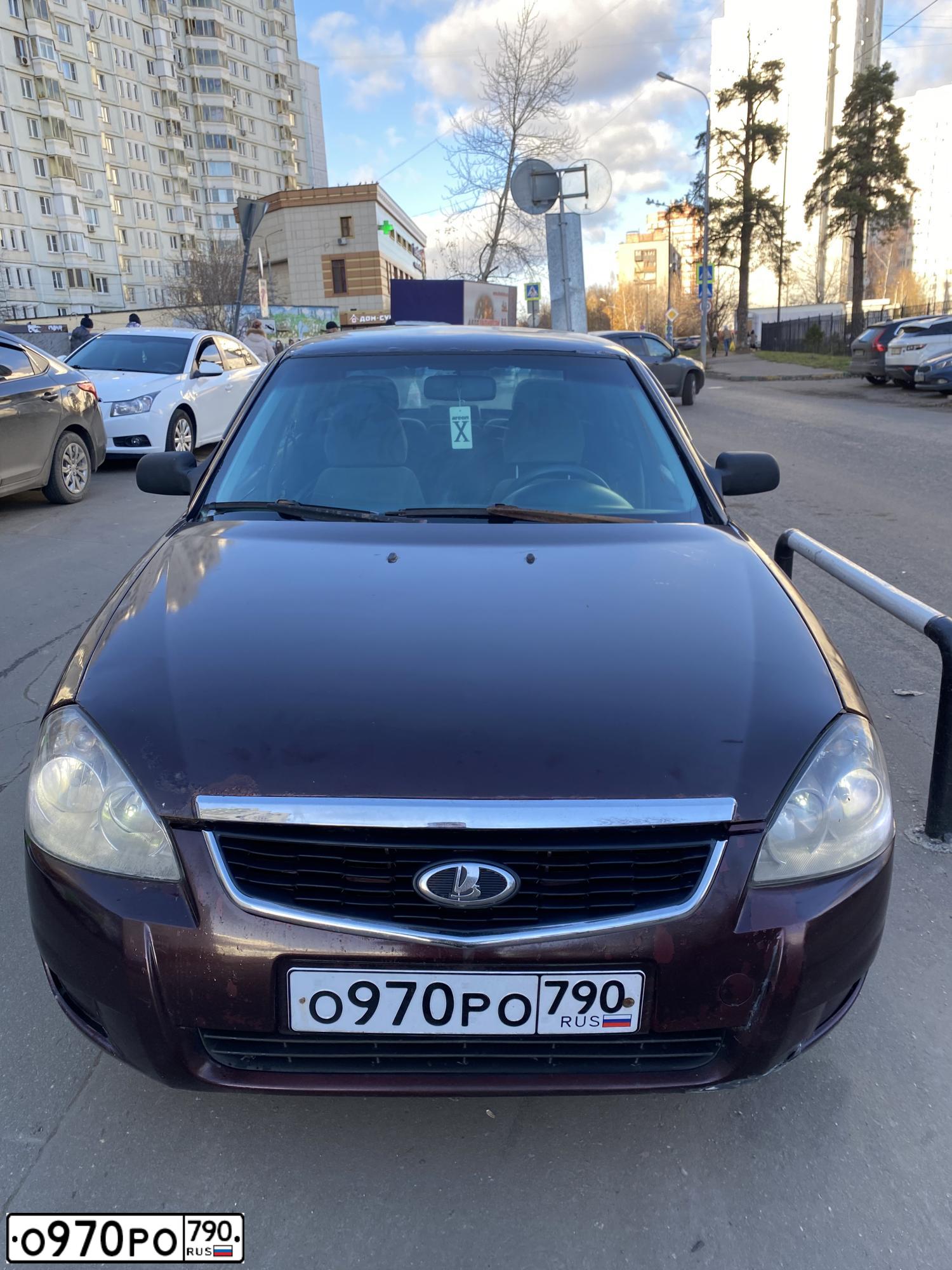 Фото автомобиля VAZ 2170 PRIORA, 2008 — госномер О970РО790. Цвет: ТЕМНО-ВИШНЕВЫЙ