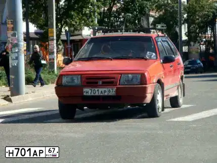 Фото автомобиля ВАЗ2109, 1992 — госномер Н701АР67. Цвет: КРАСНЫЙ