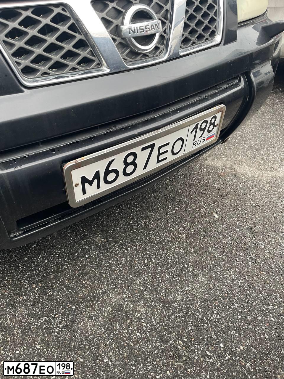 Фото автомобиля NISSAN X-TRAIL, 2004 — госномер К747СО147. Цвет: ЧЕРНЫЙ