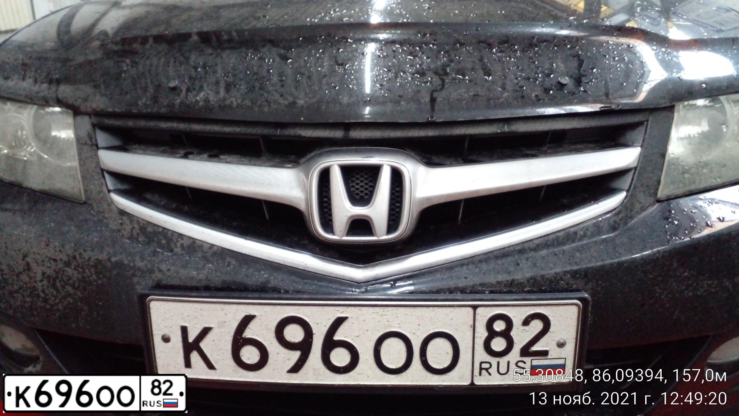 Фото автомобиля HONDA ACCORD, 2007 — госномер К696ОО82. Цвет: ЧЕРНЫЙ