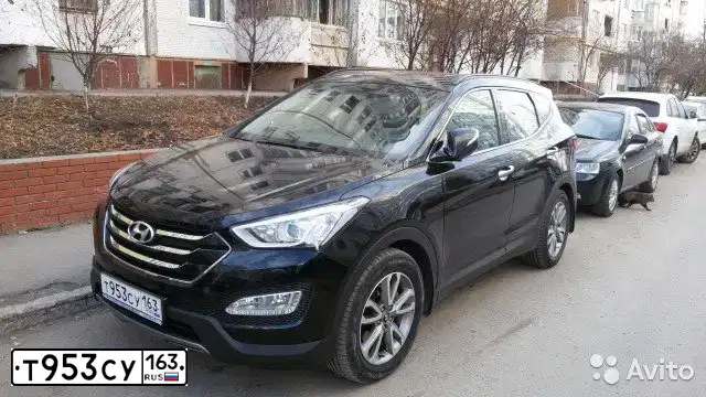 Фото автомобиля HYUNDAI SANTA FE, 2013 — госномер Р893СЕ58. Цвет: ЧЕРНЫЙ