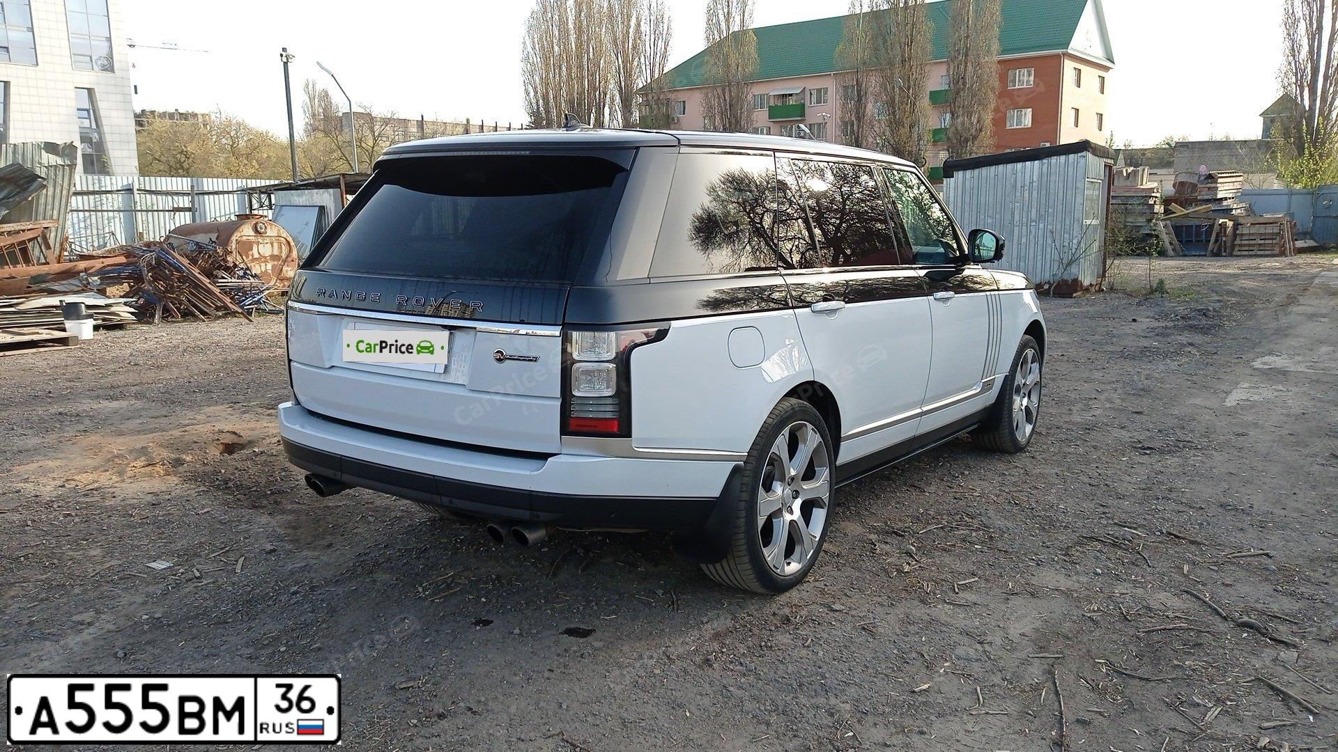 Фото автомобиля LANDROVER RANGE ROVER, 2013 — госномер А555ВМ36. Цвет: Белый