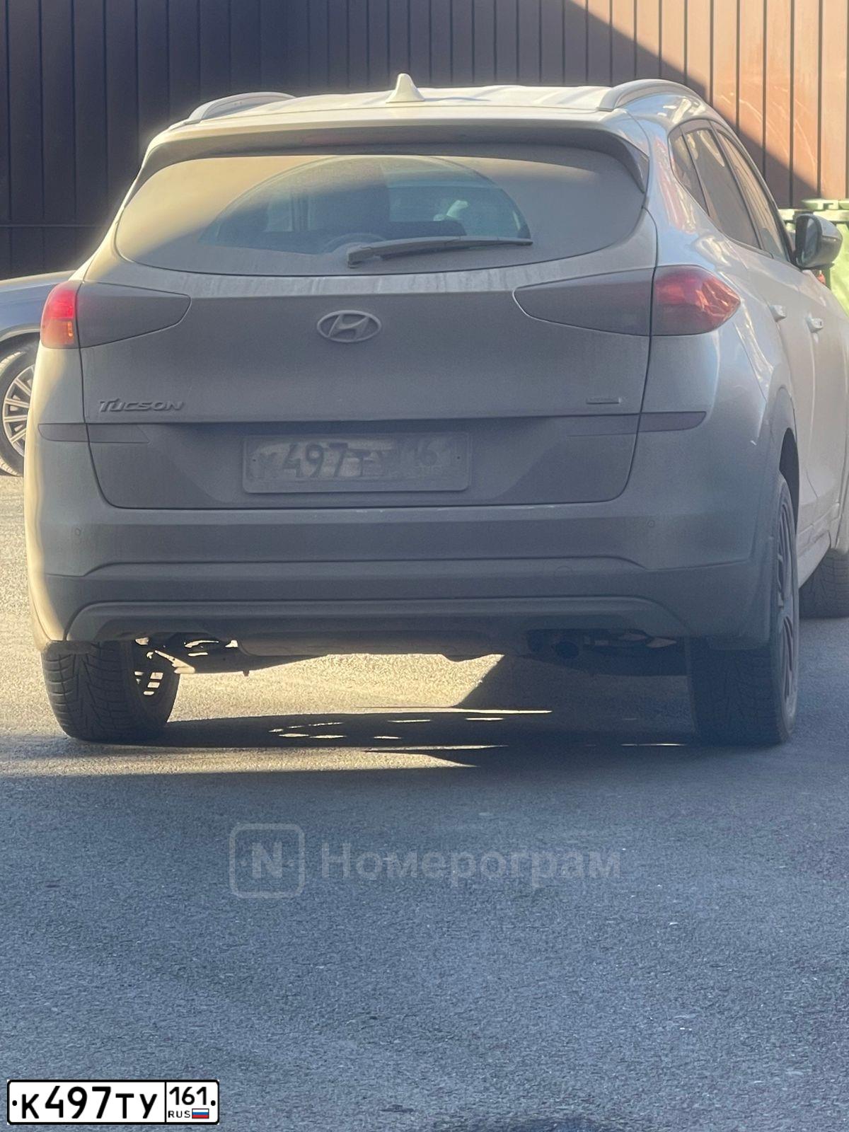 Фото автомобиля HYUNDAI TUCSON, 2018 — госномер К497ТУ161. Цвет: БЕЛЫЙ