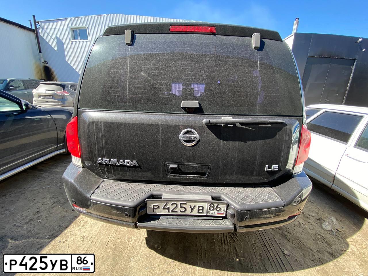 Фото автомобиля NISSAN ARMADA, 2007 — госномер Х699АУ65. Цвет: ЧЕРНЫЙ